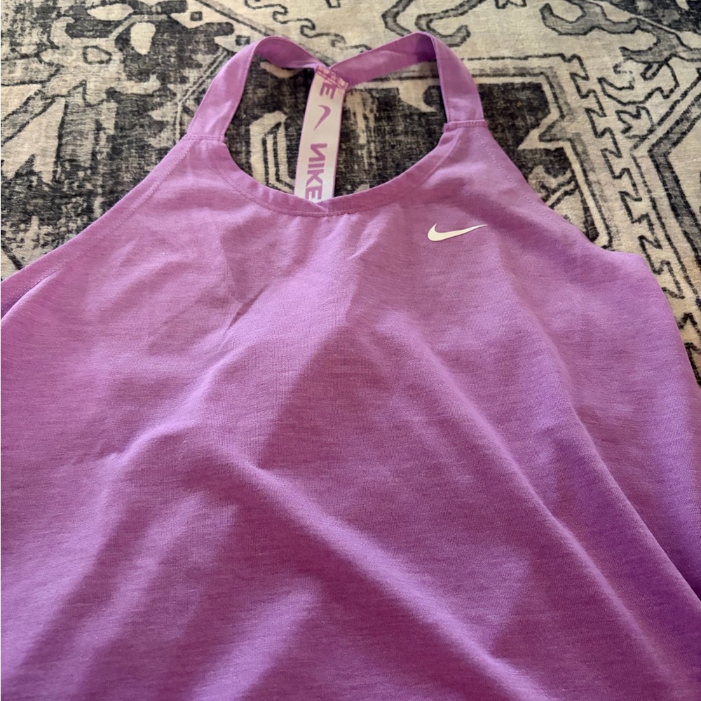 Nike Lavender/Purple Dri-Fit Racerback Tank with White Logo